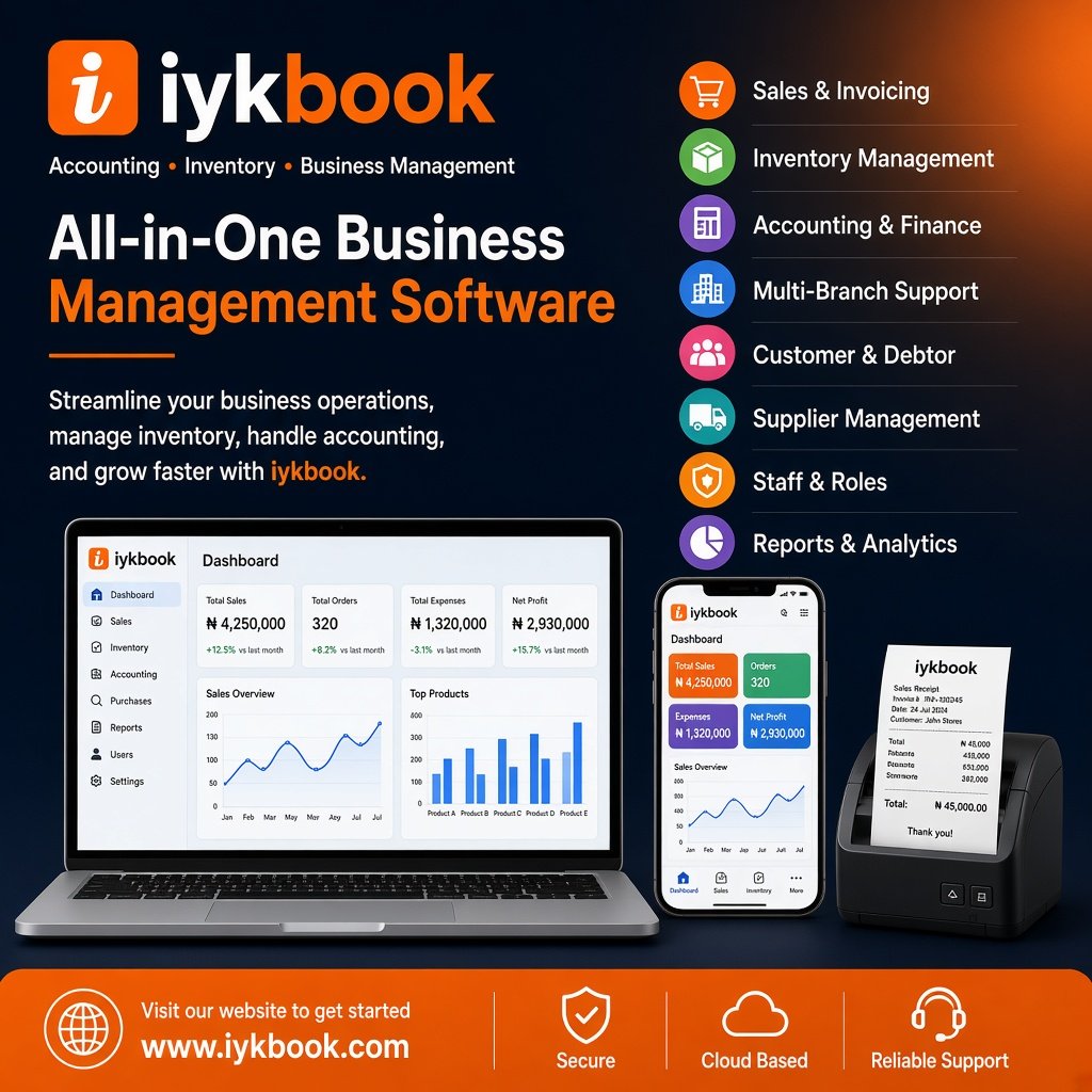 iykbook — Accounting, Inventory & Business Management Software